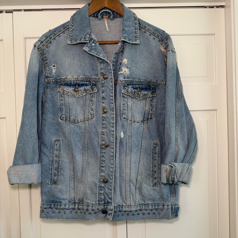 Free People Light Blue Denim Jacket